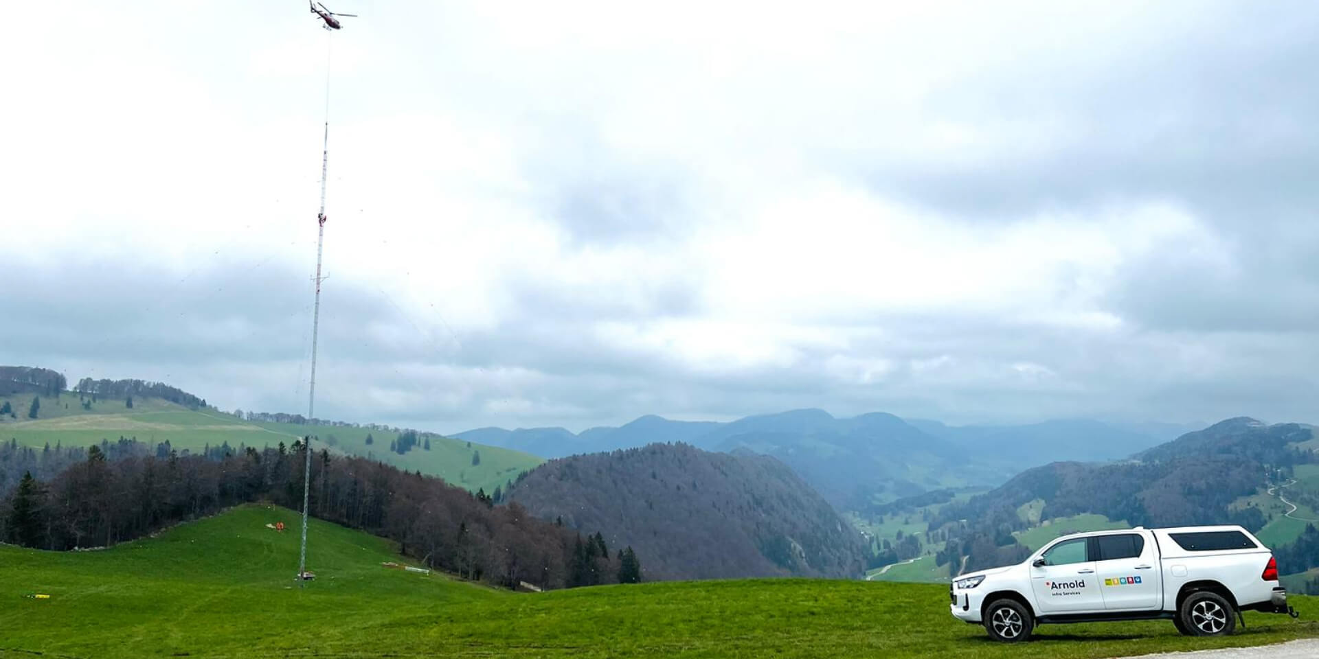 Ein Blick aus der Ferne auf die Baustelle. 